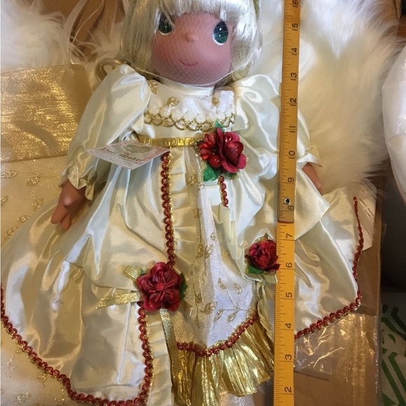 PRECIOUS MOMENTS CHRISTMAS STOCKING DOLL. Pretty 16 inch doll & stocking - Picture 3 of 10